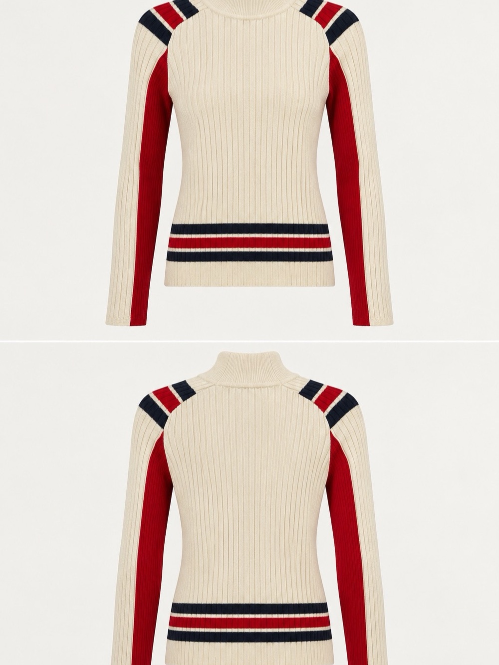 Rag & Bone Julee T-neck ribbed pull over sweater